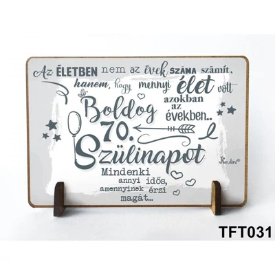 Kis fa tábla - Boldog 70. Szülinapot