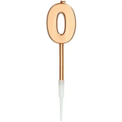 0. számú gyertya bronz metálfényű