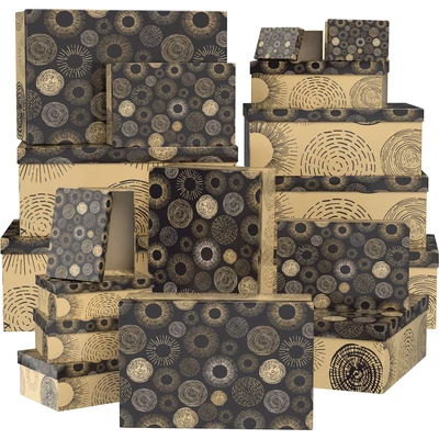 Ajándékdoboz több méretben -Kör mintás