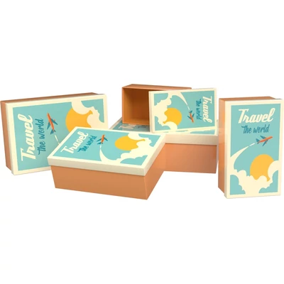 Ajándékdoboz 5 választható méretben - Többféle mintával