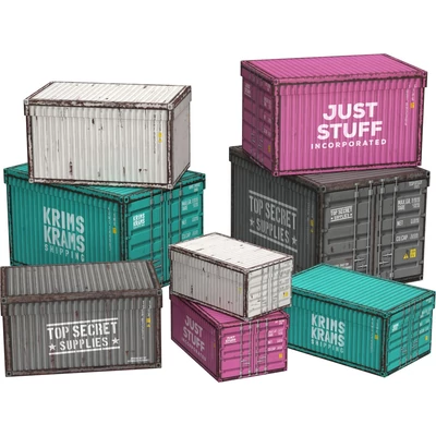 Ajándékdoboz 8 választható méretben - Konténer mintás