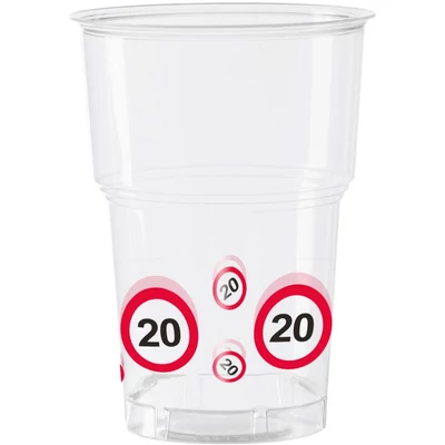 Műanyagpohár - Sebességkorlátozós, 20-as, 10db