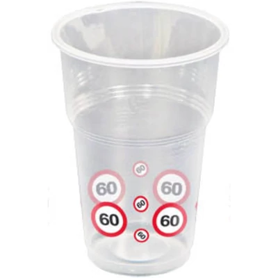 Műanyagpohár - Sebességkorlátozós, 60-as, 10db