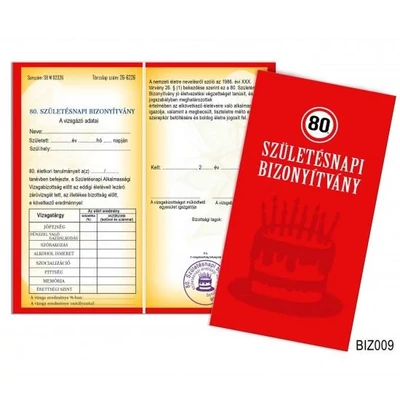 Bizonyítvány - 80. születésnap