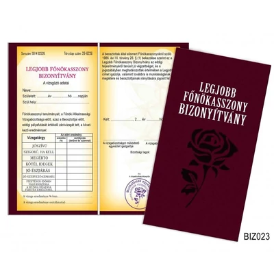 Bizonyítvány - Legjobb Főnökasszony