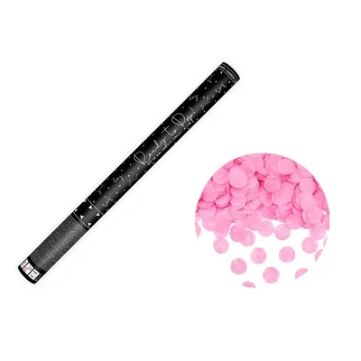 Konfetti ágyú - Rózsaszín, kerek konfettiágyú