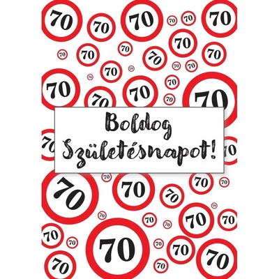 Üvegcímke - 70. Születésnapi Üvegcímke Sebességkorlátozós 2 Db-os