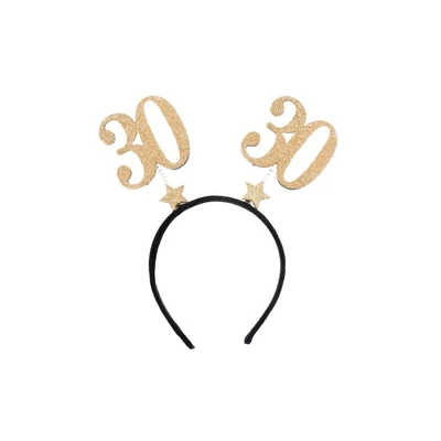 Hajpánt - 30-as Parti Fejdísz Arany Glitteres