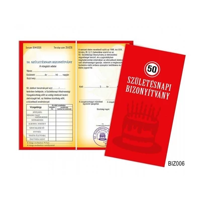 Bizonyítvány - 50. születésnap