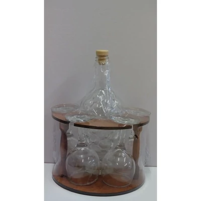 Kínáló szett - 4 db boros pohárral