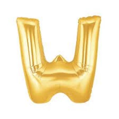 Fólia lufi - Nagy Arany " W " Betű 40"-es