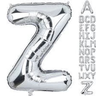 Fólia lufi - Nagy Ezüst "Z" Betű 40"-es