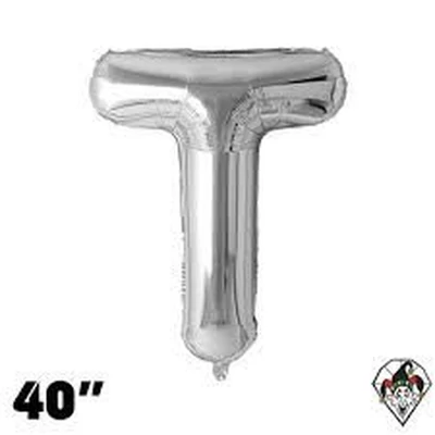 Fólia lufi - Nagy Ezüst "T" Betű 40"-es