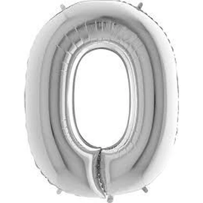 Fólia lufi - Nagy Ezüst "O" Betű 40"-es
