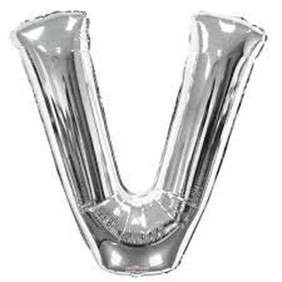 Fólia lufi - Nagy Ezüst "V" Betű 40"-es