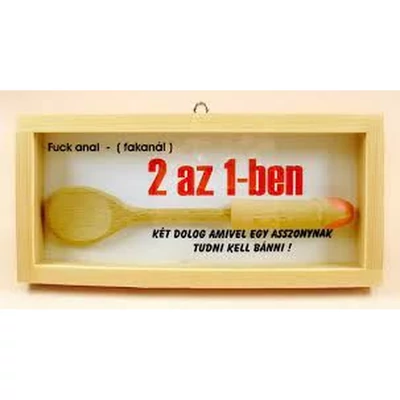 Fa tábla - Fakanál 2 az 1-ben