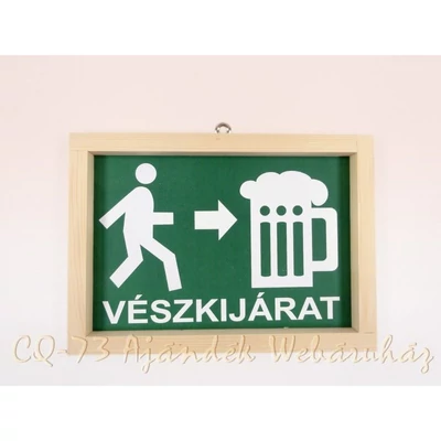 Fa tábla - Vészkijárat