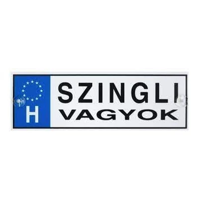 Rendszámtábla - Szingli vagyok