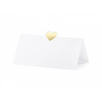 Ültetőkártya - Szíves, arany 10db/cs