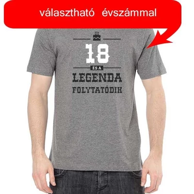 Póló - 60 és a legenda folytatódik XXL (szürke)