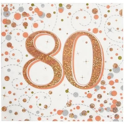 Szalvéta - Rosegold/Fehér , 80-as