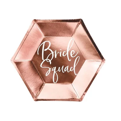 Tányér - Bride Squad, rosegold