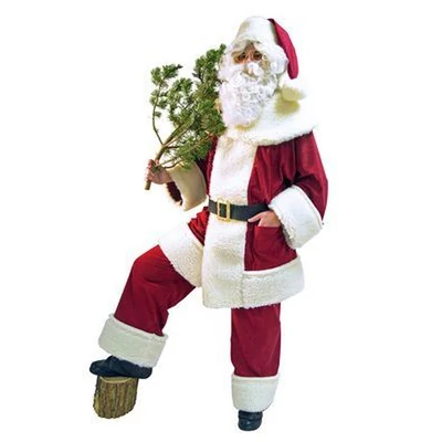 Mikulás öltöny plüss résszel