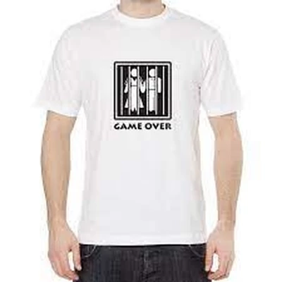 Póló - Game Over, L (fekete)