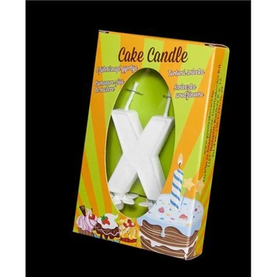 Gyertya - Fehér "X" talppal