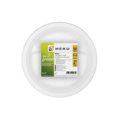 Tányér - Papír Cukornád , két részre osztott , 50 db/cs Extra stabil 2cm magas Ø 22 cm