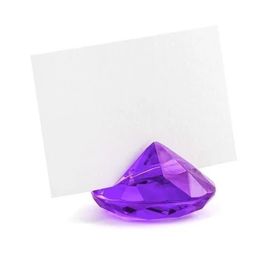 Ültetőkártya-tartó - Gyémánt, lila, 10db