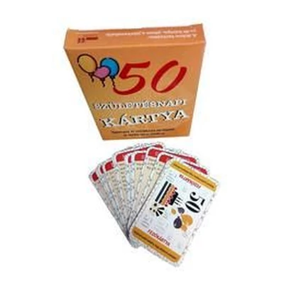 Szülinapi Ajándék Kártya Játék 50. Születésnapra