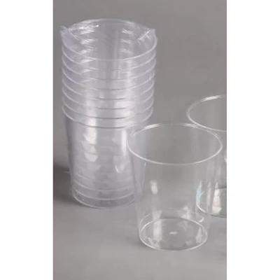 Műanyag snapszos pohár - víztiszta 2-4 cl , 8 db/cs