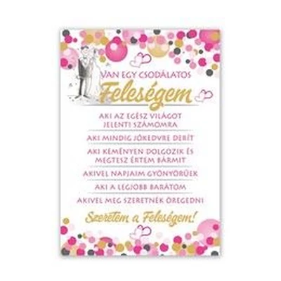 Csodálatos Feleségem Ajándék Tábla