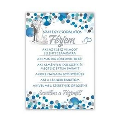 Csodálatos Férjem Ajándék Tábla