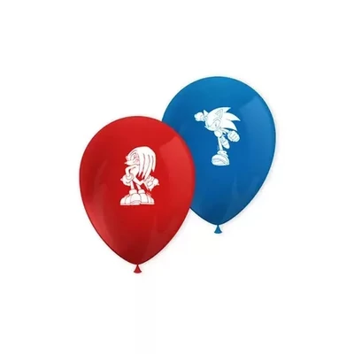 Sonic a sündisznó Sega léggömb, lufi 8 db-os, Héliummal